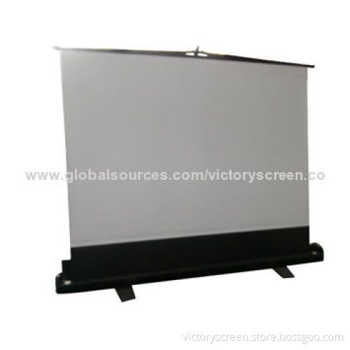 92"/4:3 floor-up screen, elegant appearance, convenient transport